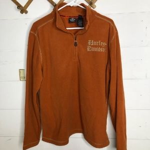 Harley davidson 1/4 zip fleece pullover